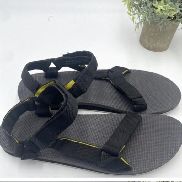 Men's Teva Original Universal Black Suede Strap And Footbed Sandal Size 13 - Picture 1 of 12